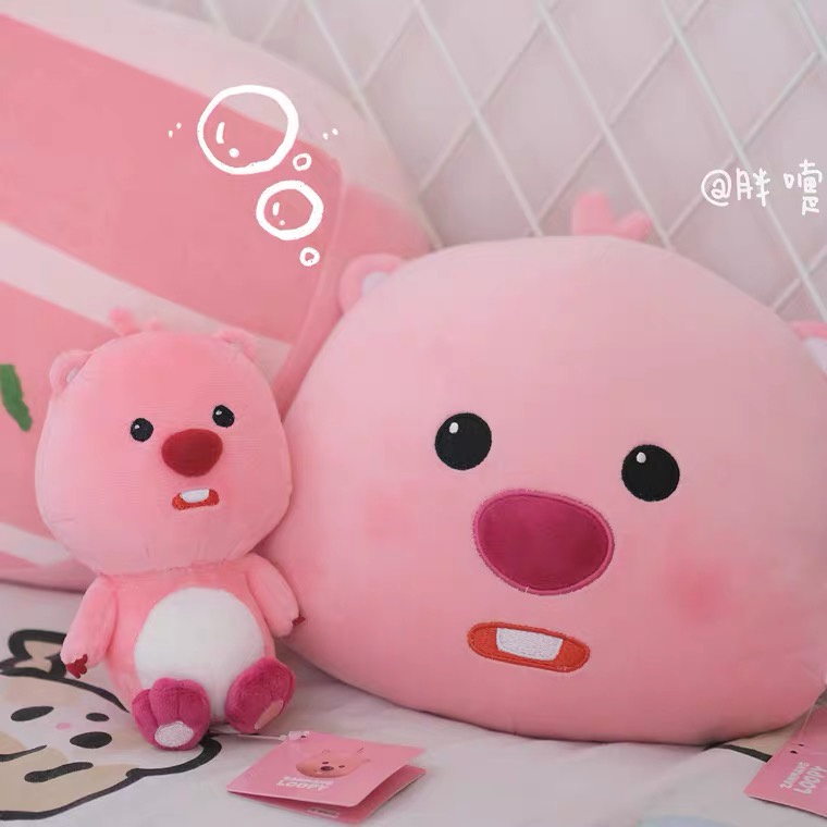Gấu Bông Hải Ly Loopy Hồng Đáng Yêu Cao Cấp AIXINI