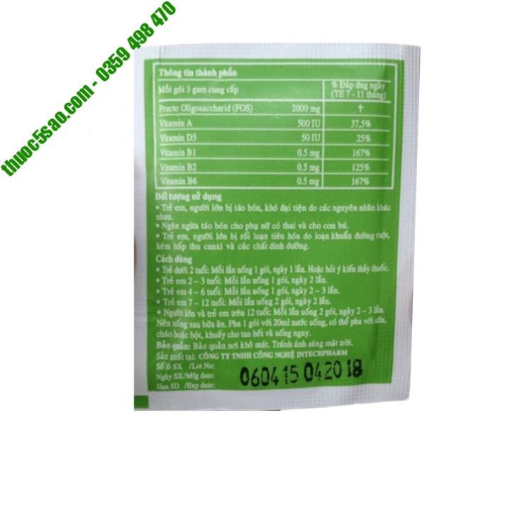 Natufib - Bổ sung chất sơ hòa tan, hỗ trợ táo bón - Hộp 20 gói