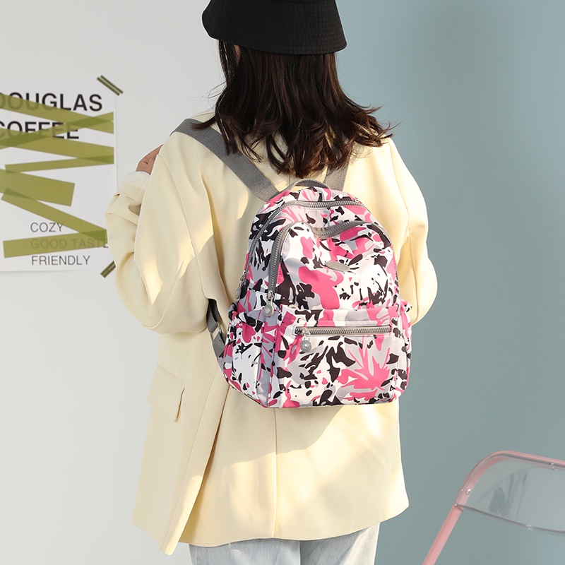 Ba Lô Nhiều Ngăn In Họa Tiết Hoa Phong Cách Trung Hoa Dành Cho Nữ