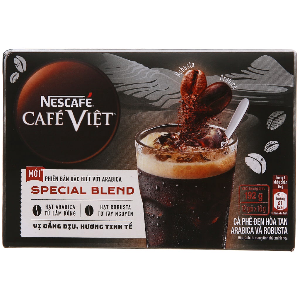 Cà phê đen đá NesCafé Café Việt Arabica &amp; Robusta 192g