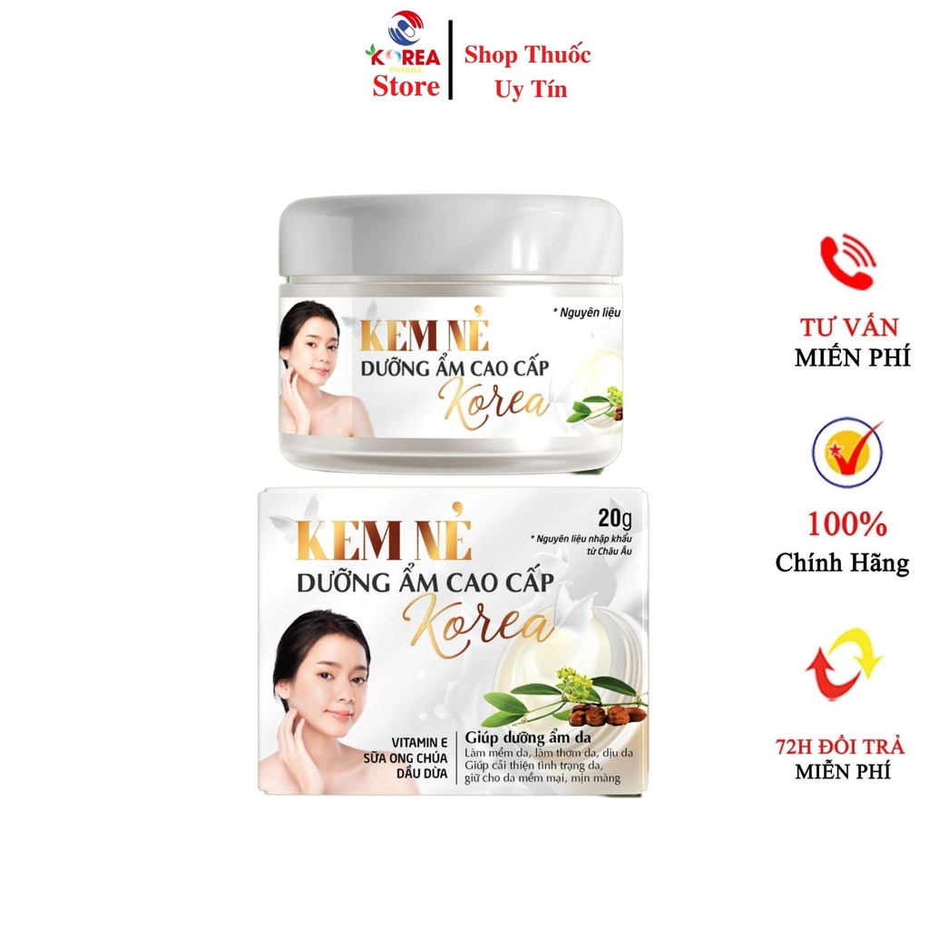 KEM NẺ DƯỠNG ẨN CAO CẤP KOREA, NẺ CHÀM HŨ 20g