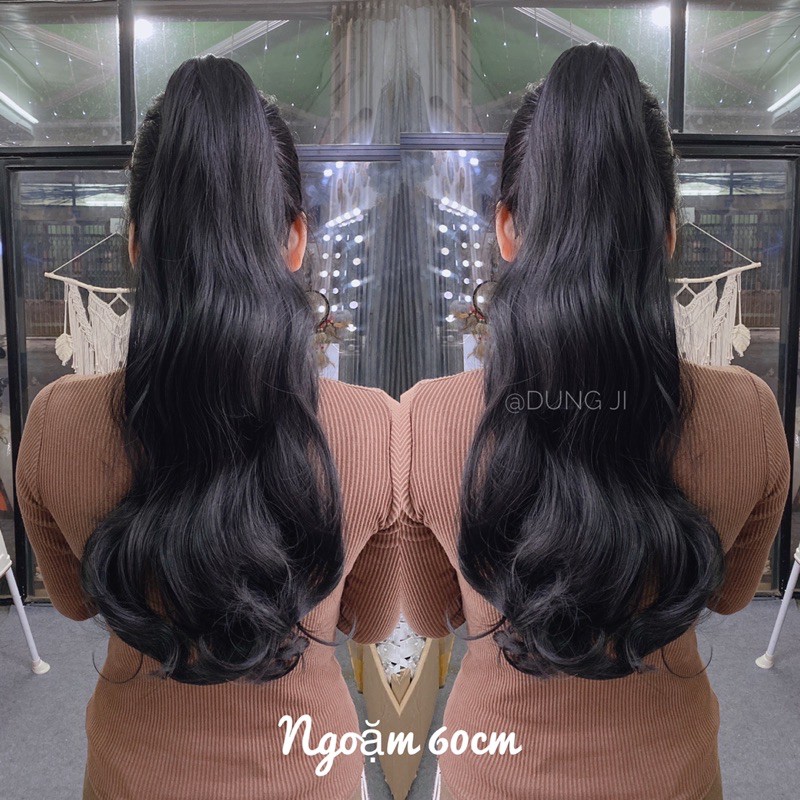 tóc ngoặm giả xoăn đuôi 60cm