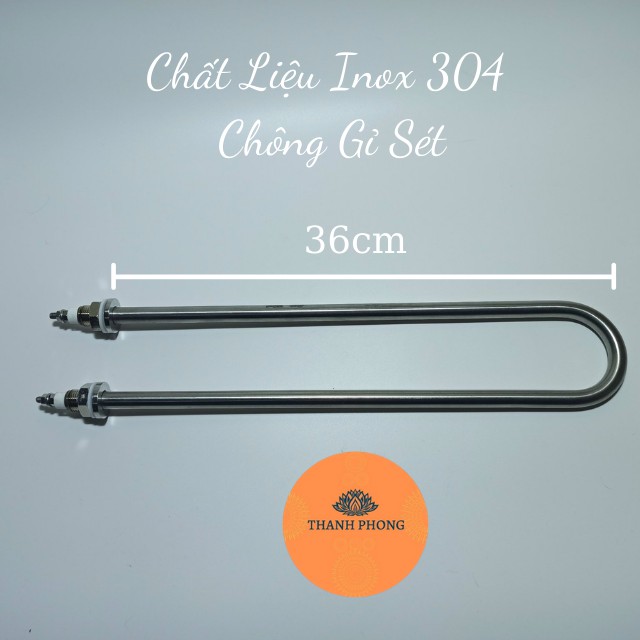 Thanh Nhiệt Điện Trở Chữ U 5kw,4kw,3kw 220V-380V 38cm,40cm,50cm Linh Kiện Nồi Phở Inox 304