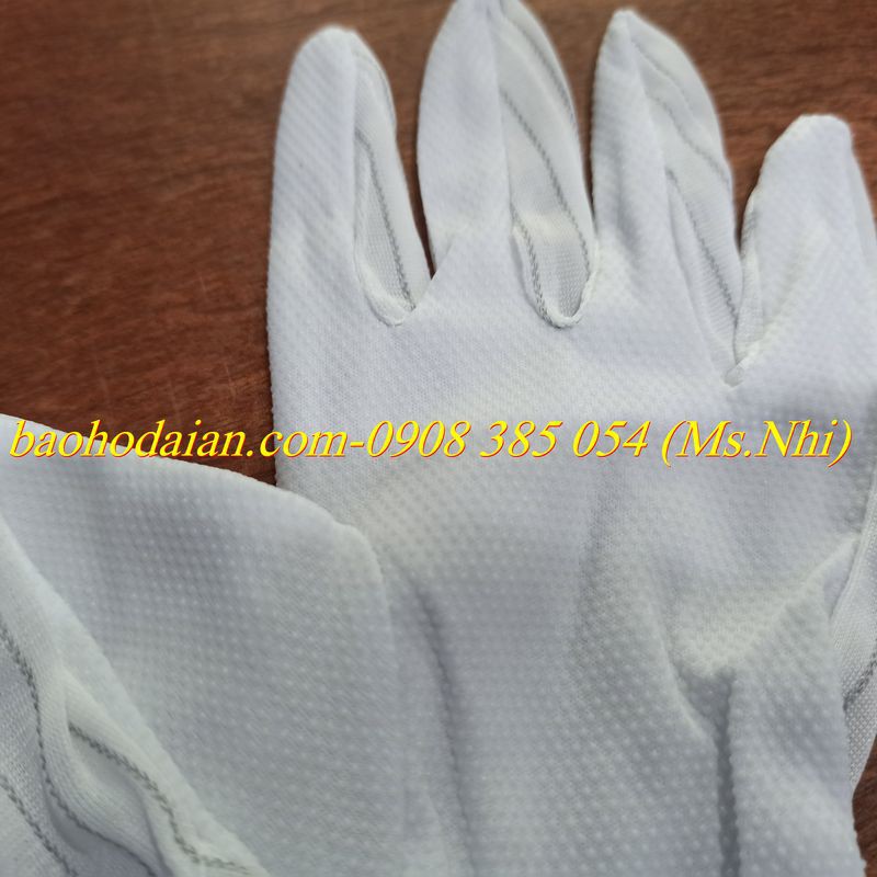Khuyến mãi combo 5 Đôi Găng tay chống tĩnh điện vải dệt kim- Hình thật, hàng sẵn