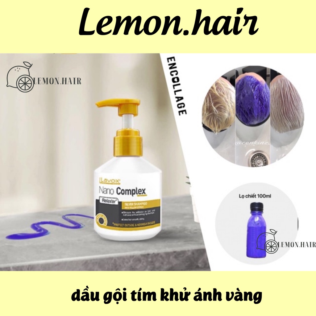 Gội tím khử vàng và giữ màu tóc nhuộm Lavox - lemon.hair