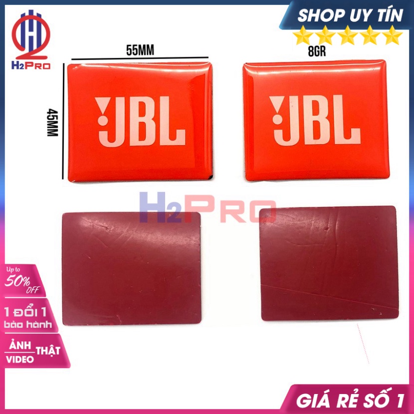 [RẺ VÔ ĐỊCH] Các loại tem loa dùng cho loa JBL H2Pro chất liệu nhôm hoặc nhựa (2 chiếc), tem dán thùng loa JBL cao cấp