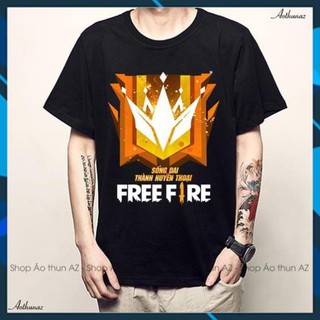 Deal hot- áo thun free fire rank đại kiện tướng màu đen - cotton thái f2399