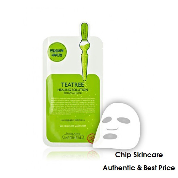 Mặt nạ Mediheal chứa tinh chất trà xanh ngăn ngừa mụn Teatree Care Solution Essential Mask