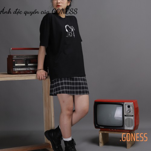 [Mã WASTUP24 giảm 10K đơn 50K] Áo thun Unisex Goness Basic Tee phông trơn nam nữ tay lỡ oversize form rộng 4 màu AP004