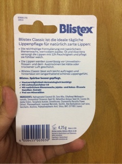 Son dưỡng môi Blistex Đức