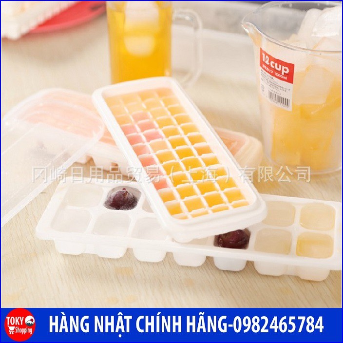 Khay đá 8 viên có nắp inomata Hàng Nhật Chính Hãng