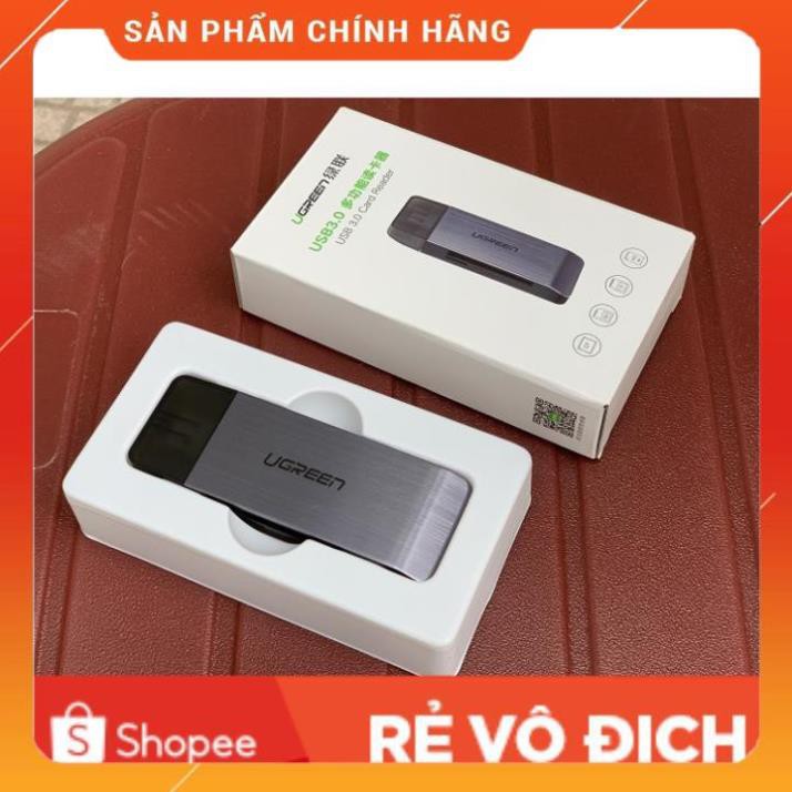 [CHÍNH HÃNG] Đầu đọc thẻ USB 3.0 hỗ trợ SD/TF/CF/MS chính hãng Ugreen 50541 cao cấp