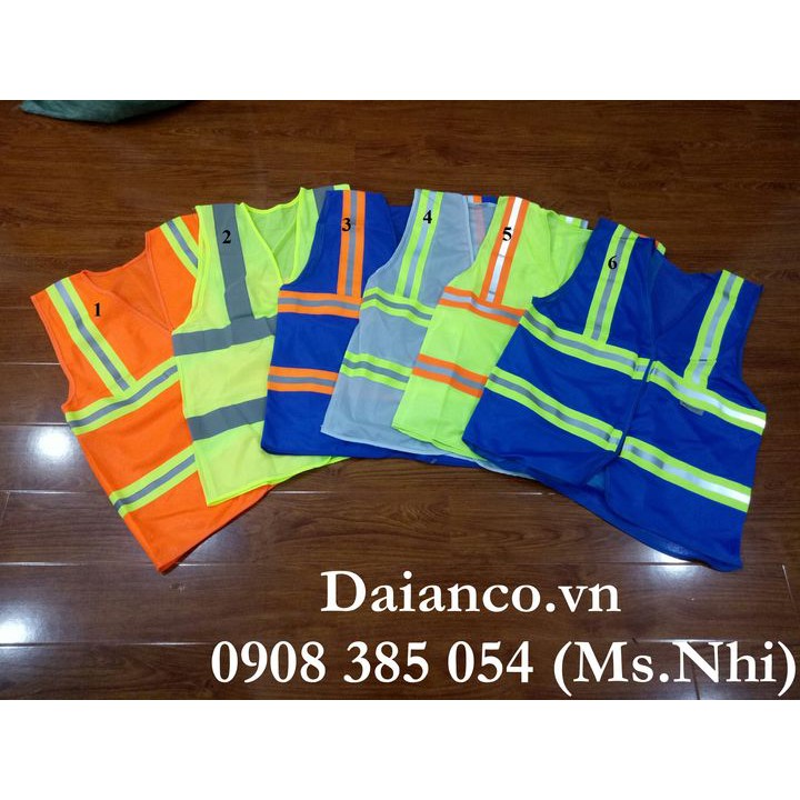 Áo khoát Phản Quang 3M kiểu dán vải lưới thoát mát thấm hút mồ hôi- Hình thật
