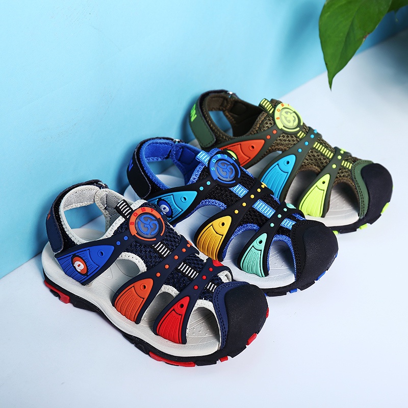 GIÀY SANDAL RỌ BÍT MŨI BÉ TRAI 4-10 TUỔI