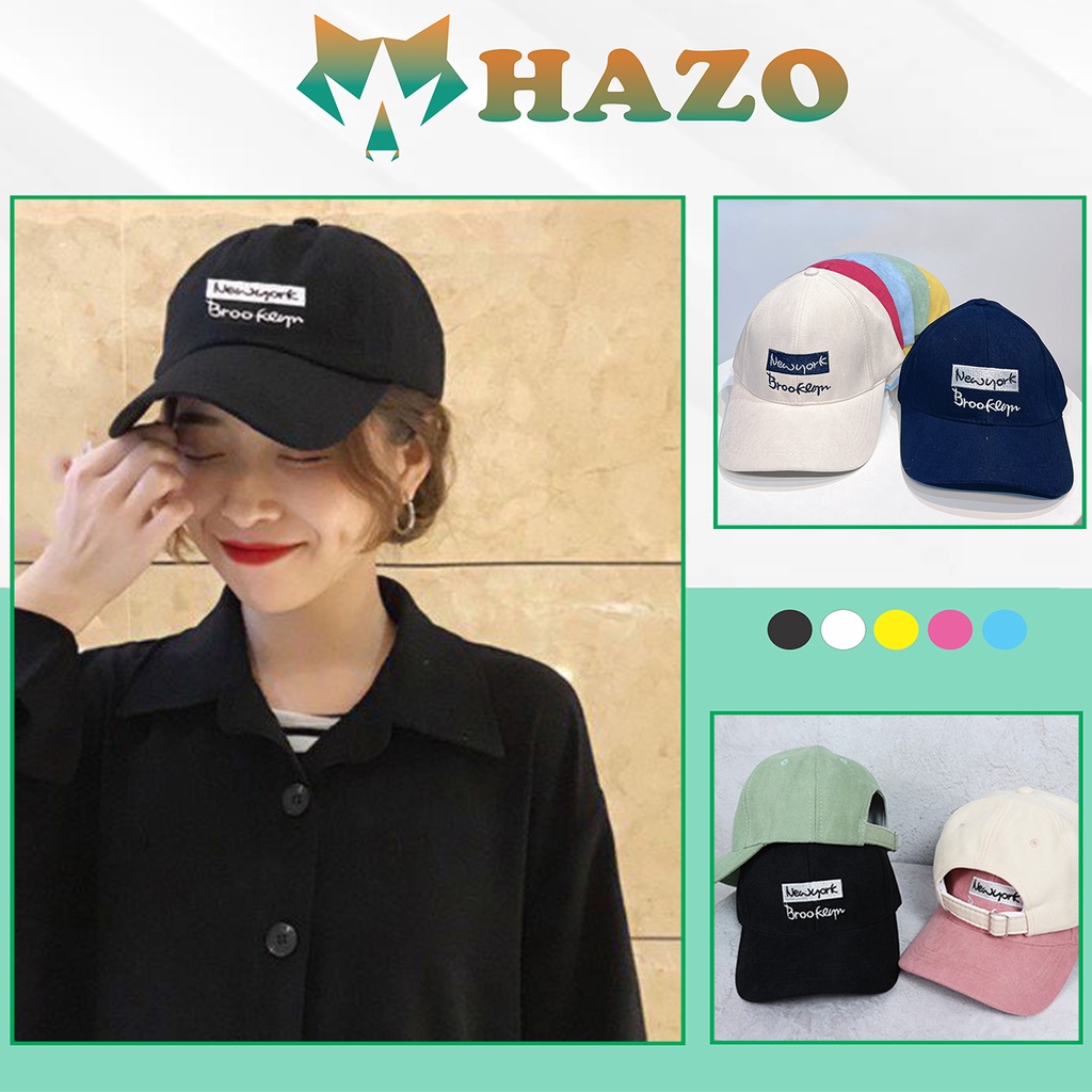 Mũ Lưỡi Trai Nón Kết Thêu Chữ Newyork And Apas Phong Cách Ulzzang Form Unisex Nam Nữ - Hazo