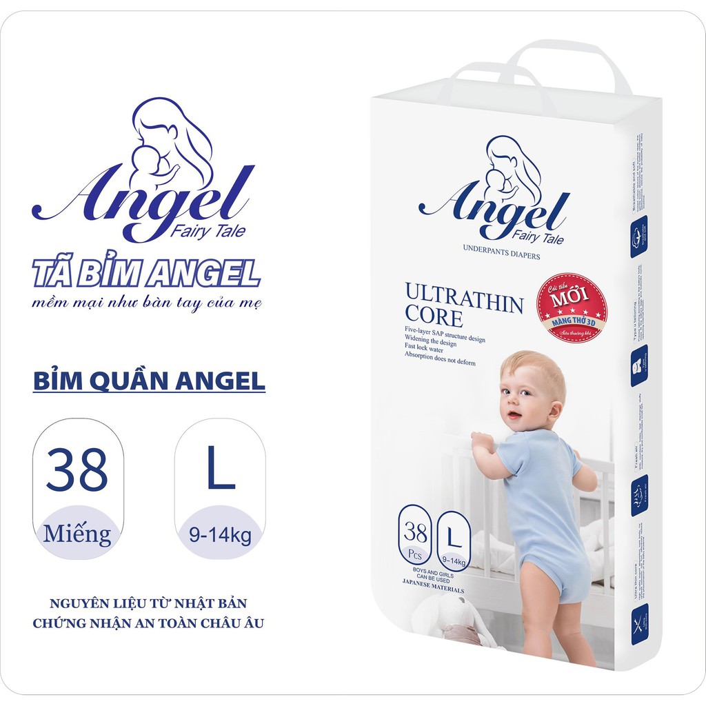 Bỉm quần Angel mẫu mới có tem giảm giá đủ size M40/L38/Xl36/XXL34