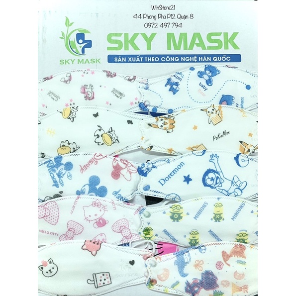 50 Khẩu Trang SkyMask KF94 Trẻ Em 4 Lớp Kháng Khuẩn.
