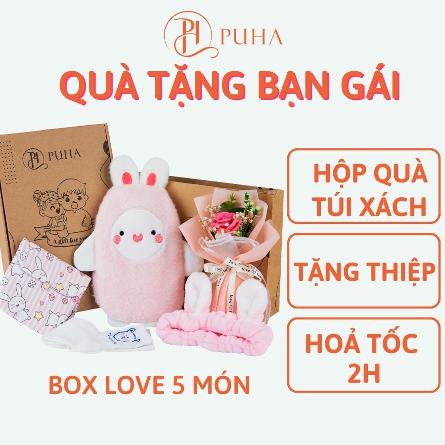 Túi chườm nóng lạnh đa năng sưởi ấm giữ nhiệt giảm đau bụng Puha 500ml phiên bản quà tặng bạn gái