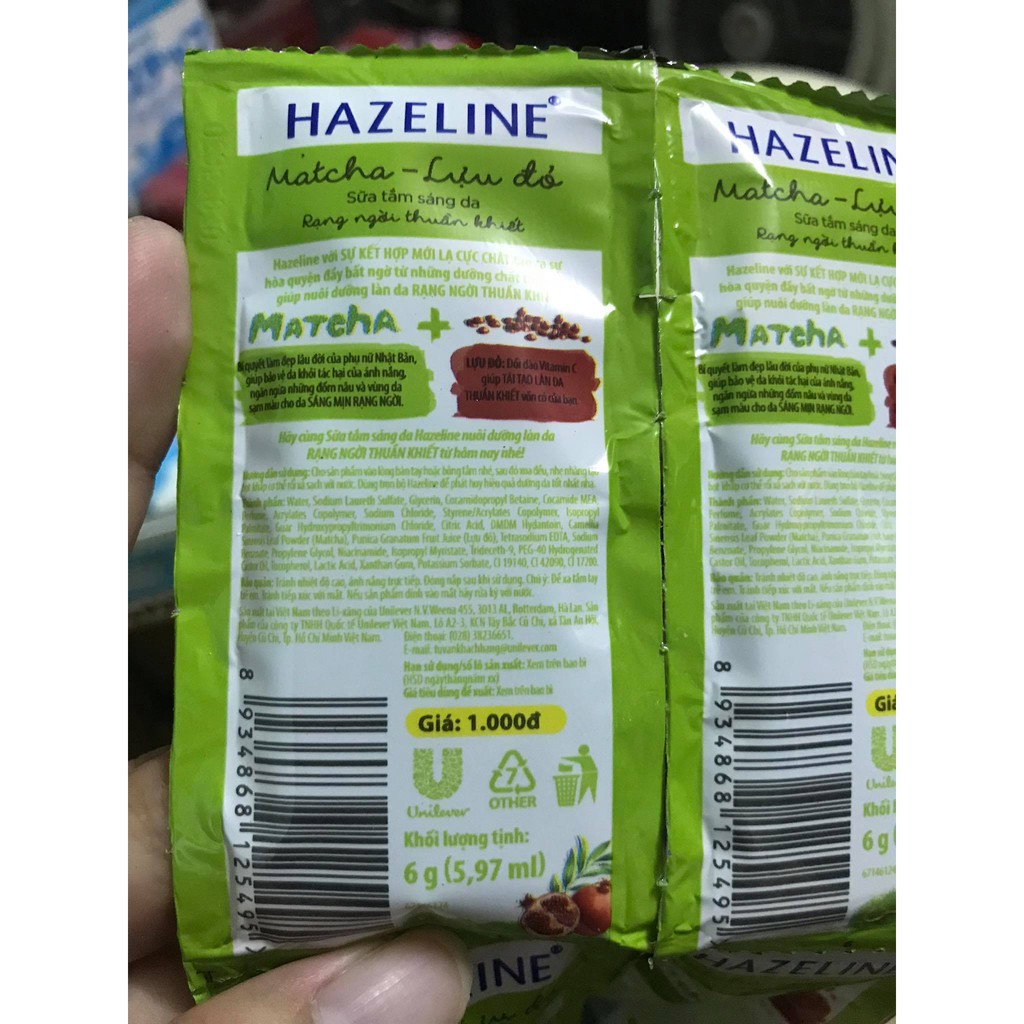 Combo 12 gói sữa tắm Hazeline