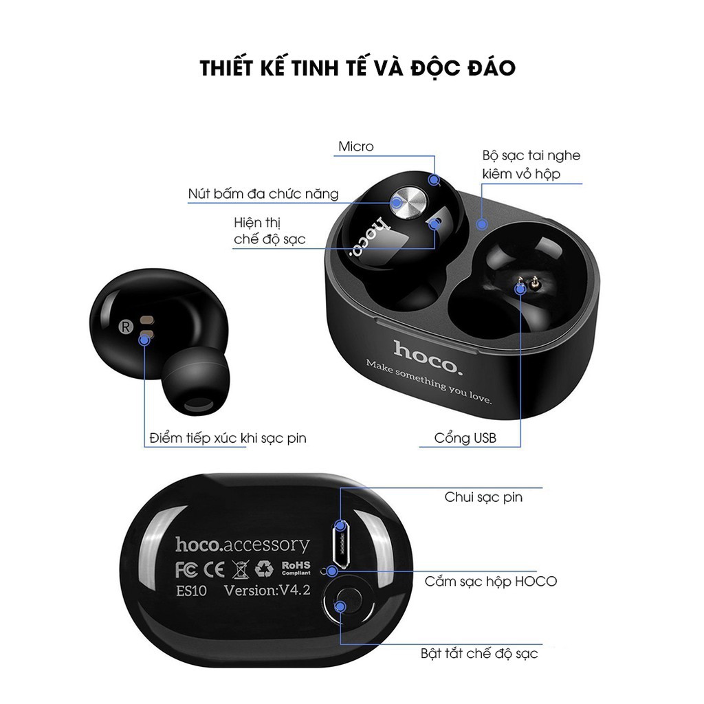 Tainghe Bluetooth Hoco Es10 chính hãng