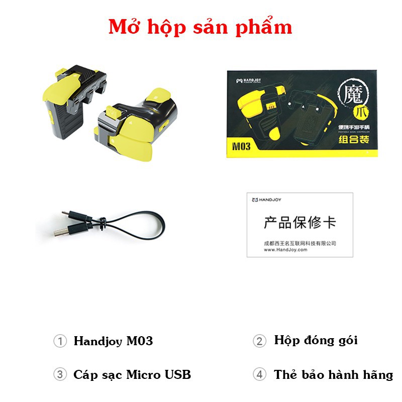 [Giảm giá thần tốc] Nút bắn autotap chơi game 8 ngón Handjoy M03 - nút bấm FPS FTMOBILE(