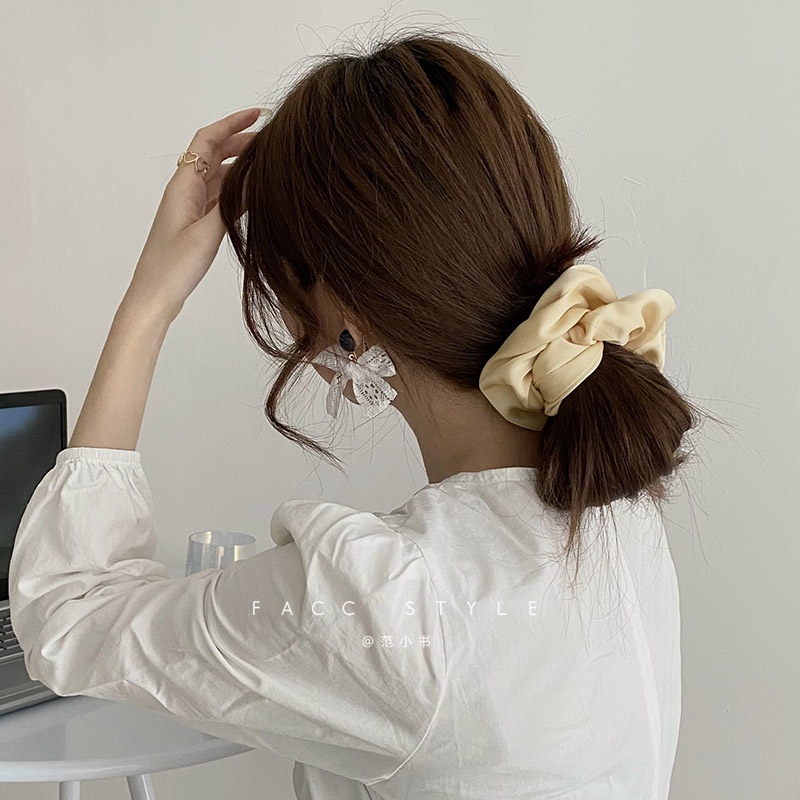 Dây Cột Tóc Bản Lớn Phong Cách Âu Mỹ Thời Trang Cho Nữ