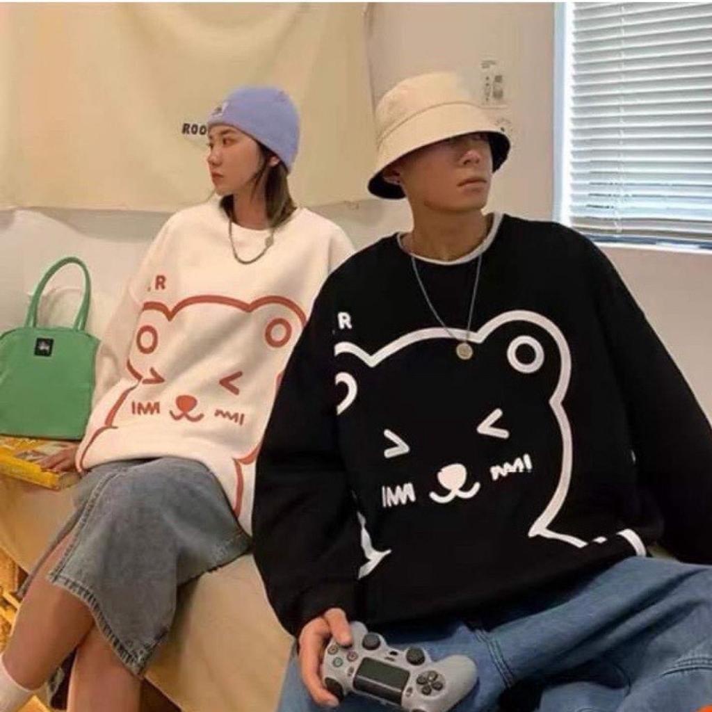 Áo sweater unisex form rộng ulzzang hottrend BEAR AKN25 LECHAU street style nam nữ chất nỉ ngoại mềm mỉn xịn rẻ đẹp | BigBuy360 - bigbuy360.vn