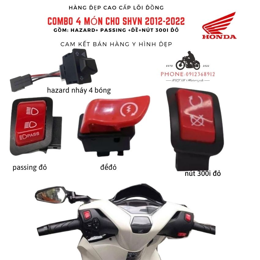 Bộ 4 Công Tắc Cho SH Việt Nam- SH 2012-2022