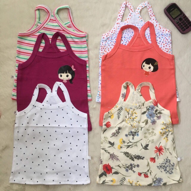 Combo 5 áo 2 dây cho bé gái