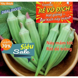 [Combo rẻ vô địch HẠT GIỐNG + GÓI  KÍCH NẢY MẦM] - 5 hạt giống quả đậu bắp xanh