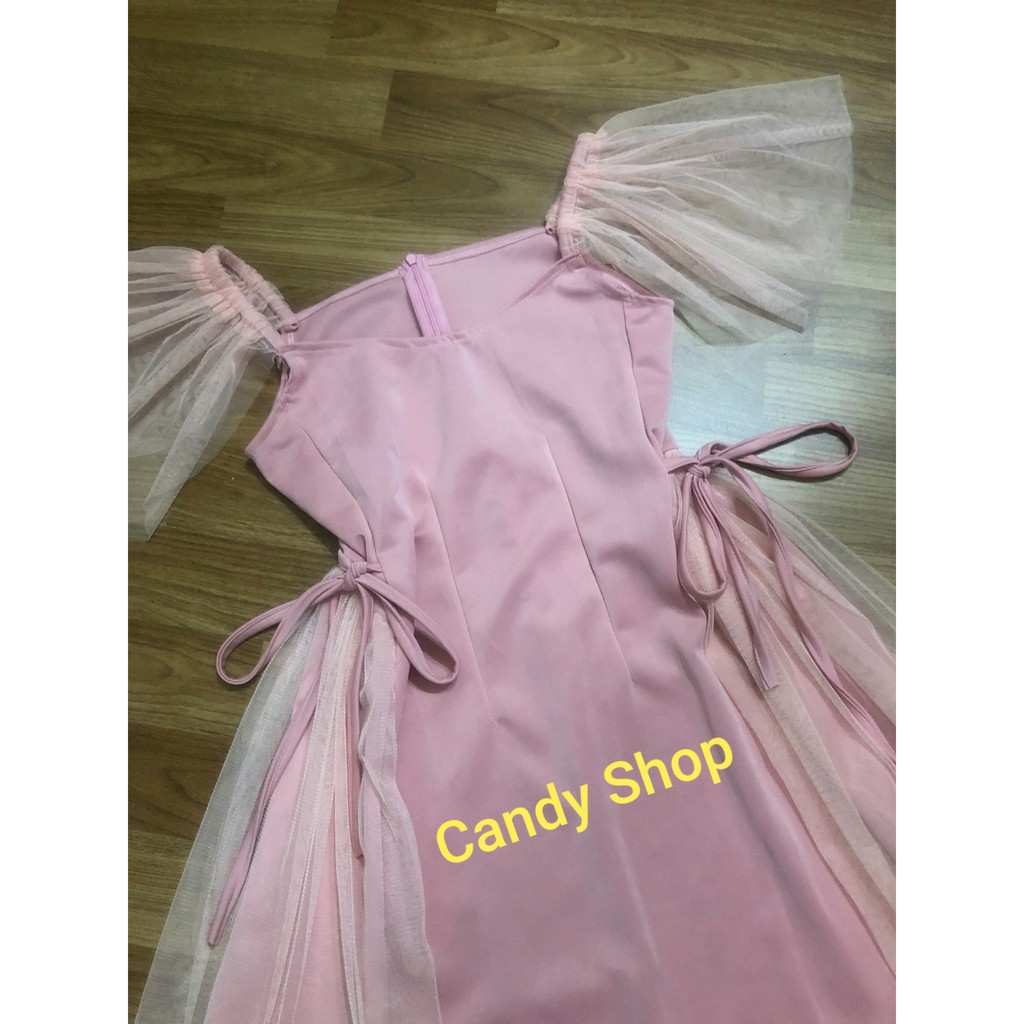 Đầm xòe dự tiệc phối lưới siêu xinh + Ảnh thật | BigBuy360 - bigbuy360.vn