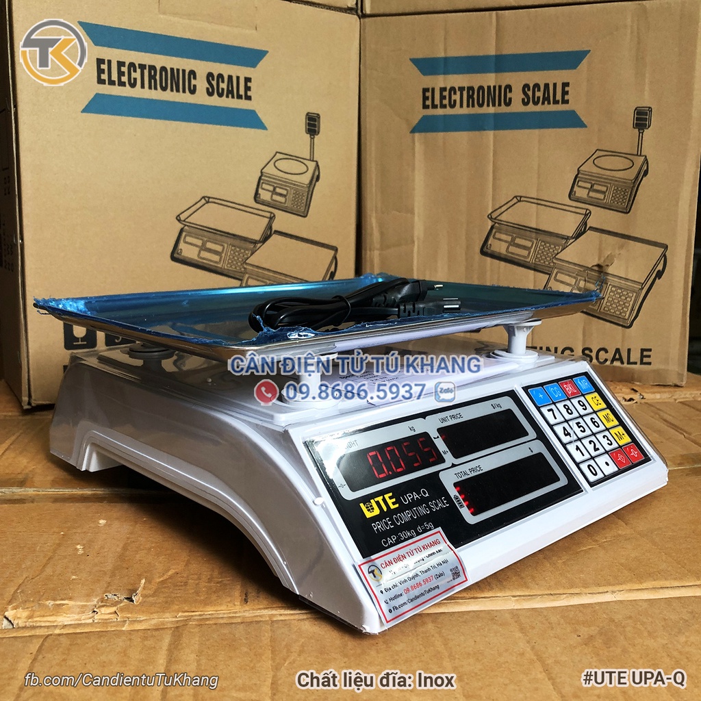 Cân Điện Tử Tính Tiền Kết Nối Phần Mềm Kiotviet Sapo Pos Excel  Cân Tính Giá UTE RS232 30Kg