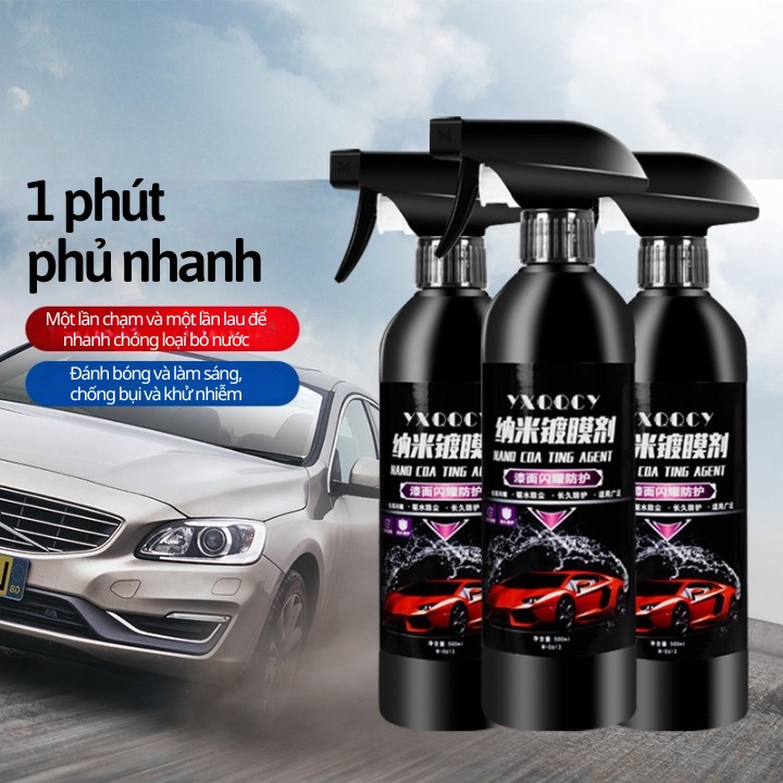 Chai Xịt Phủ Nano Xe Hơi - Bảo Vệ Sơn Xe Chống Thấm Nước Chống Nắng Chống Trầy Xước 6