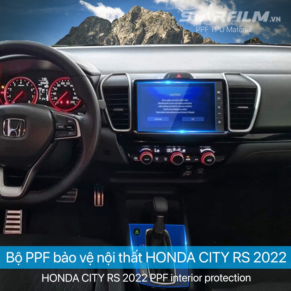 Honda city RS 2022 PPF TPU nội thất chống xước tự hồi phục STARFILM