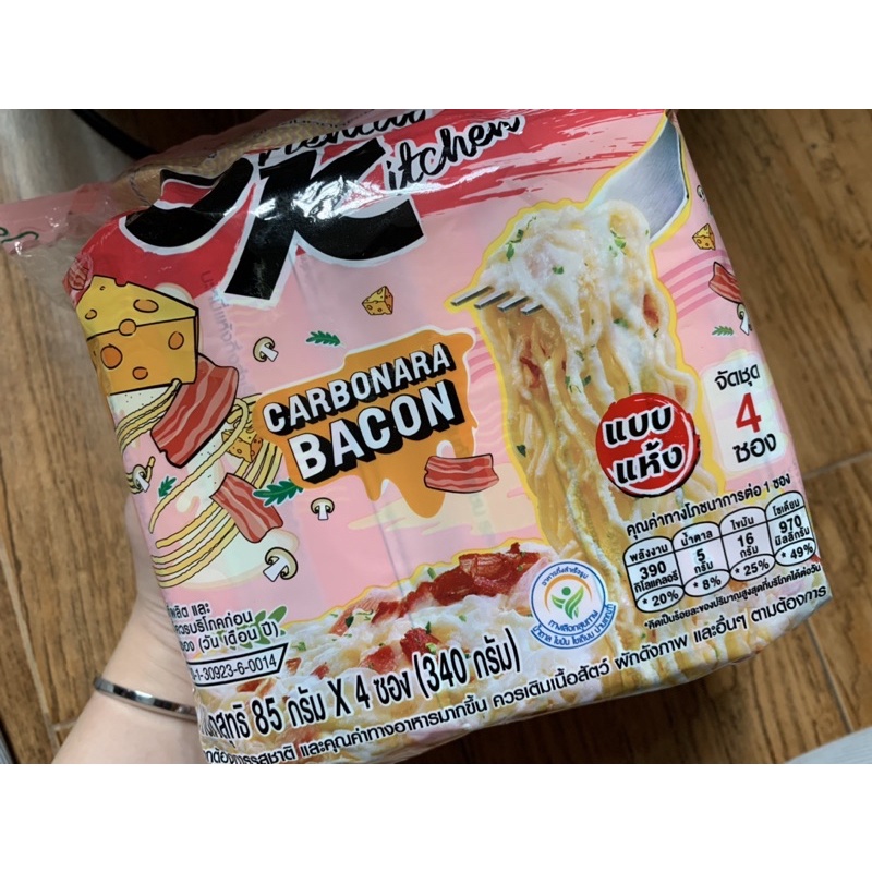 MÌ OK MAMA VỊ SỐT KEM BACON CARBONARA HÀNG THÁI LAN