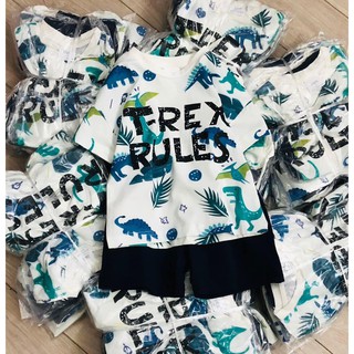 SET KHỦNG LONG MIX QUẦN ĐEN CHO BÉ TRAI