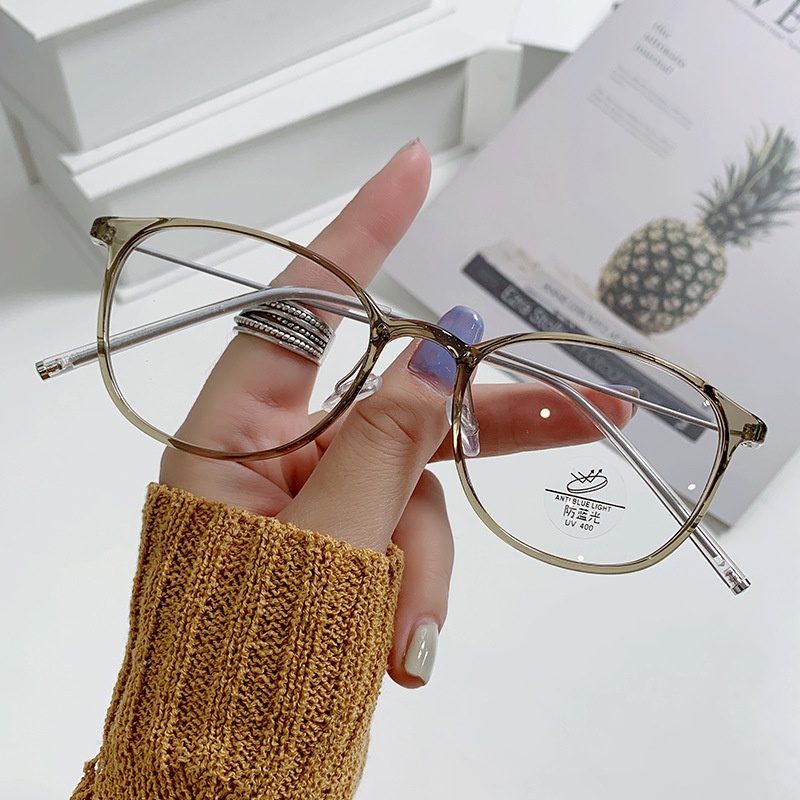 Mắt Kính TR90 Gọng Tròn Kim Loại Siêu Nhẹ Thay Thế Thời Trang Hàn Quốc