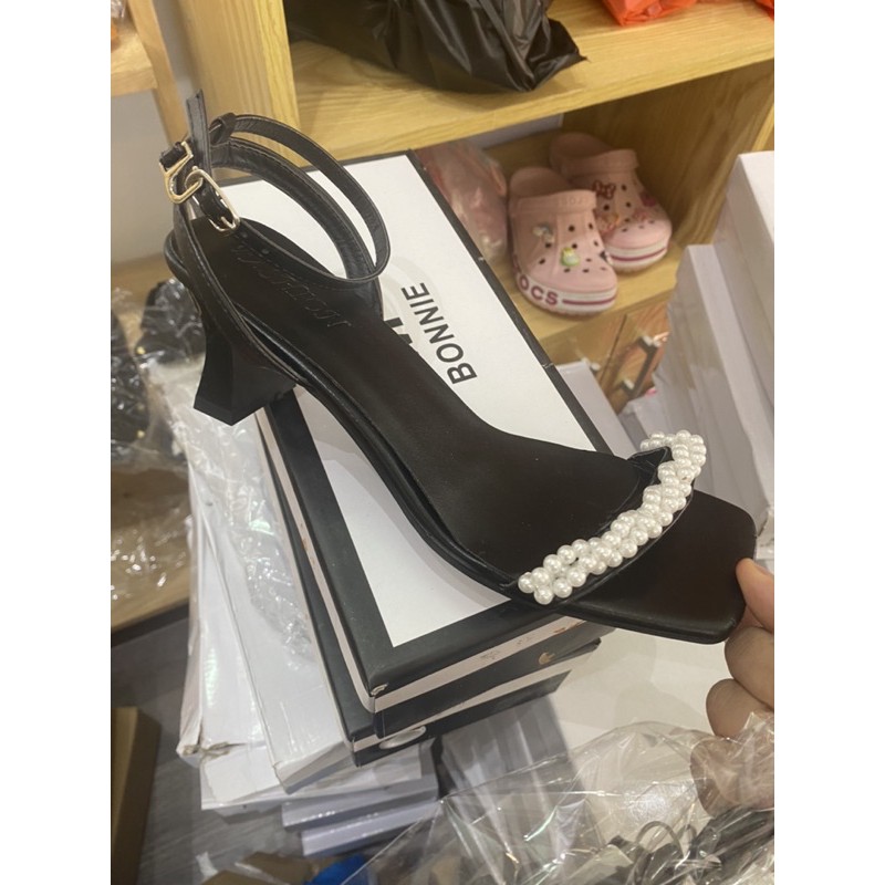 Sandal dây mảnh đính ngọc mới 2021 kèm ảnh thật