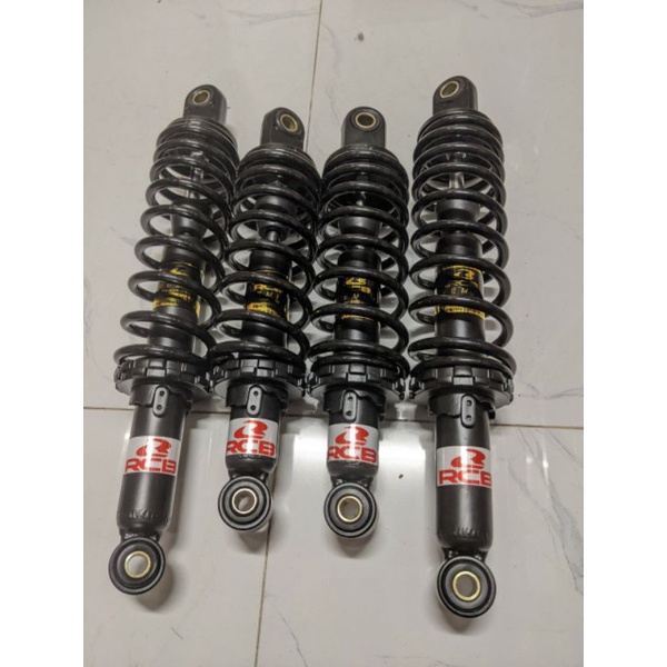 Phuộc RCB tem vàng full đen 33cm gắn Dream Wave Elegant Galaxy Future neo x Axelo Cub và các dòng xe điện