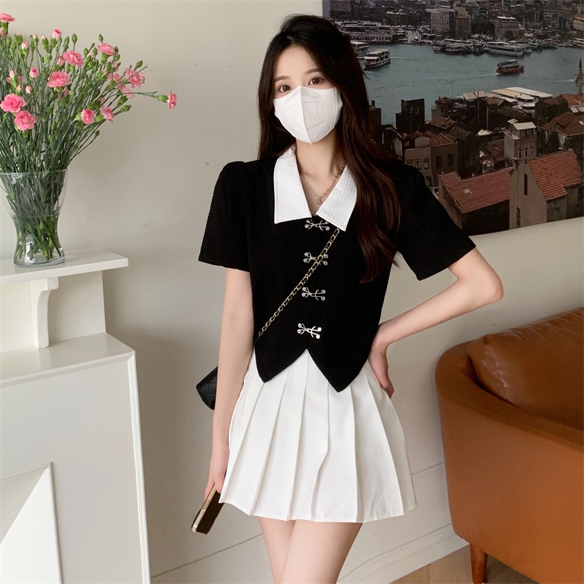 Áo Sơ Mi Ngắn Tay Đính Nút Thời Trang Dành Cho Nữ