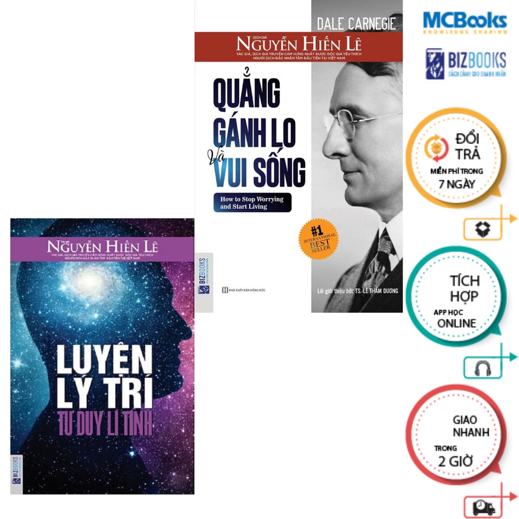 Sách - Combo Quẳng gánh lo và vui sống + Luyện Lí Trí Mcbooks