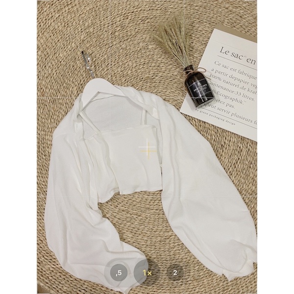 (Ảnh thật/hàng sẵn) Set áo croptop nữ gồm áo cadigan croptop+ áo 2 dây nữ croptop chất len tăm dày dặn hot | BigBuy360 - bigbuy360.vn