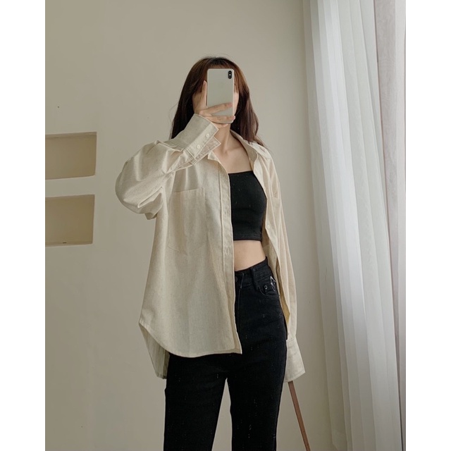 Áo sơ mi linen túi ngực 643