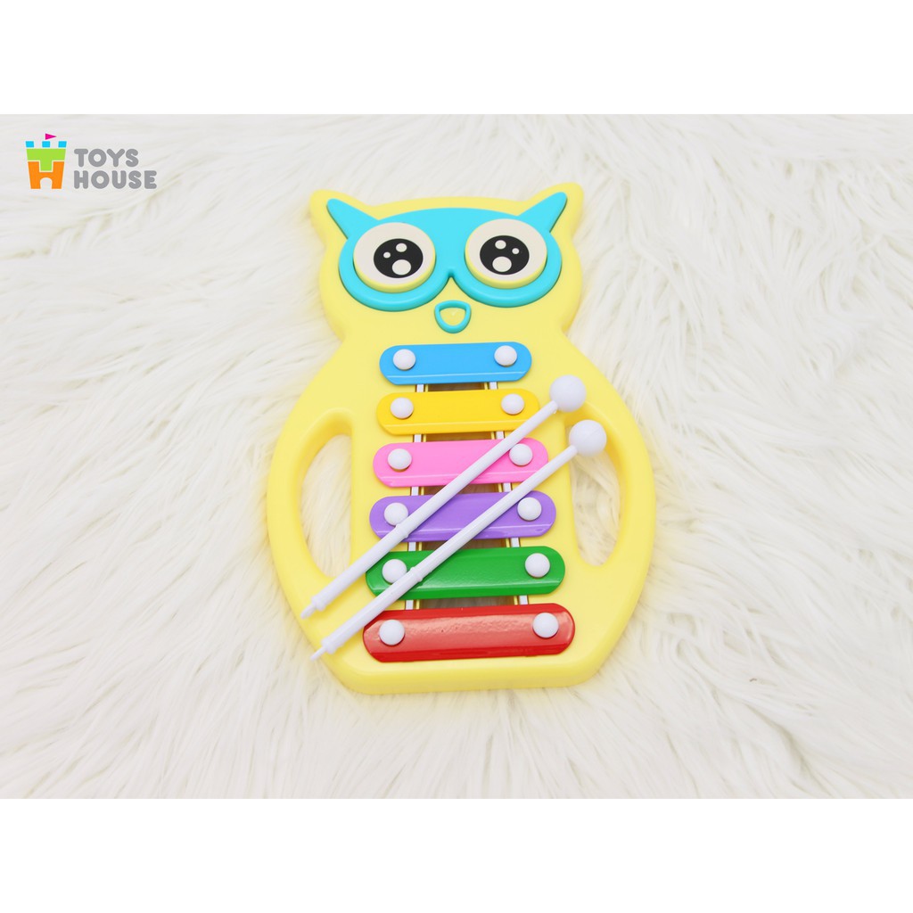 Đồ chơi nhạc cụ- Đàn gõ Xylophone hình cú mèo đáng yêu Toyshouse- Dụng cụ phát triển năng khiếu âm nhạc dành cho bé yêu