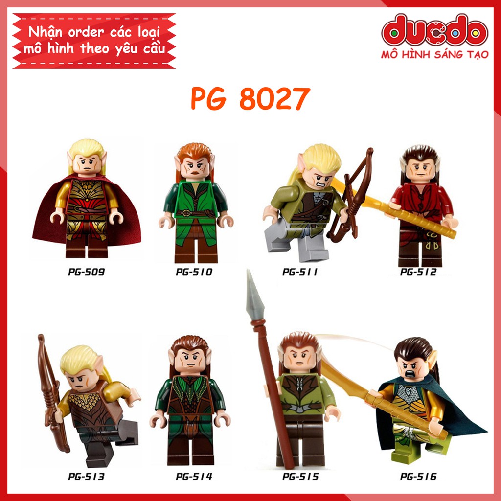 Minifigures đạo quân Elves phim Chúa Tể Những Chiếc Nhẫn - Đồ chơi Lắp ghép Xếp hình Mô hình Mini POGO PG8027