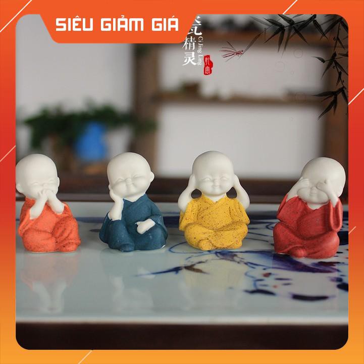 KHUYẾN MÃI LỚN Tượng Tứ Không Mini Gốm Màu 02