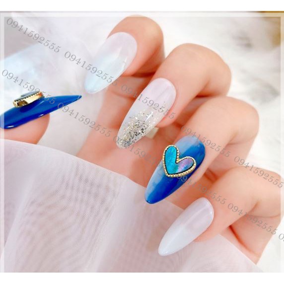 Charm tim Unicorn trang trí móng làm nail