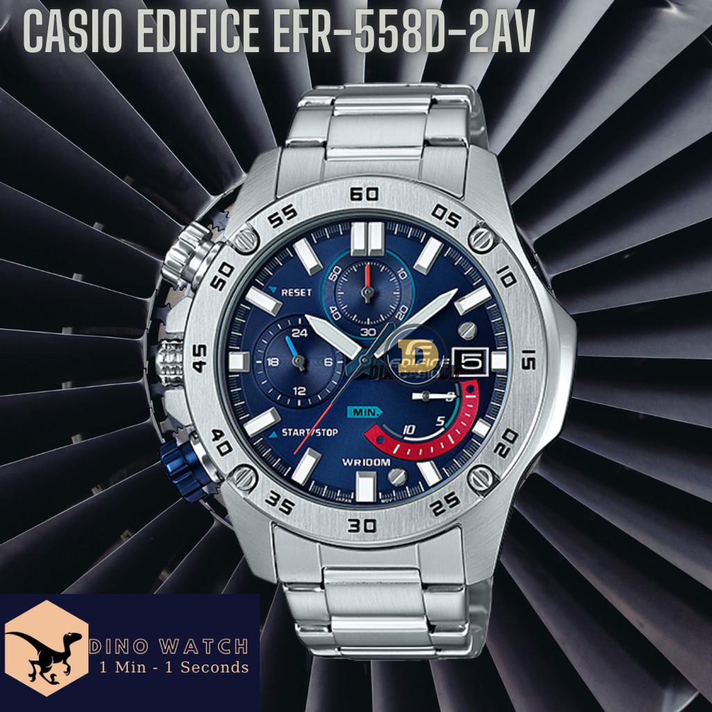 Đồng Hồ Nam casio edifice efr-558db-1av , efr-558d-2av , dây thép , size 45mm