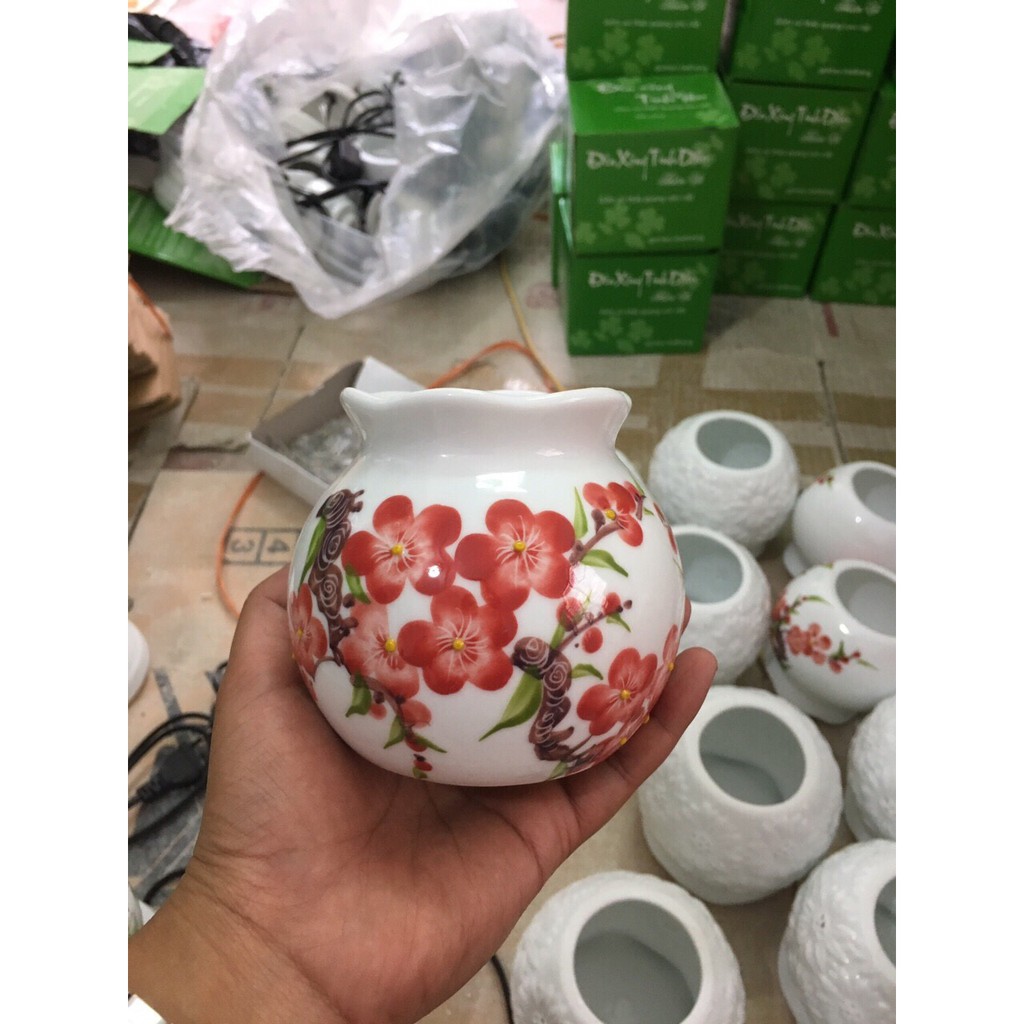 Đèn xông tinh dầu Bát Tràng size 15x10cm