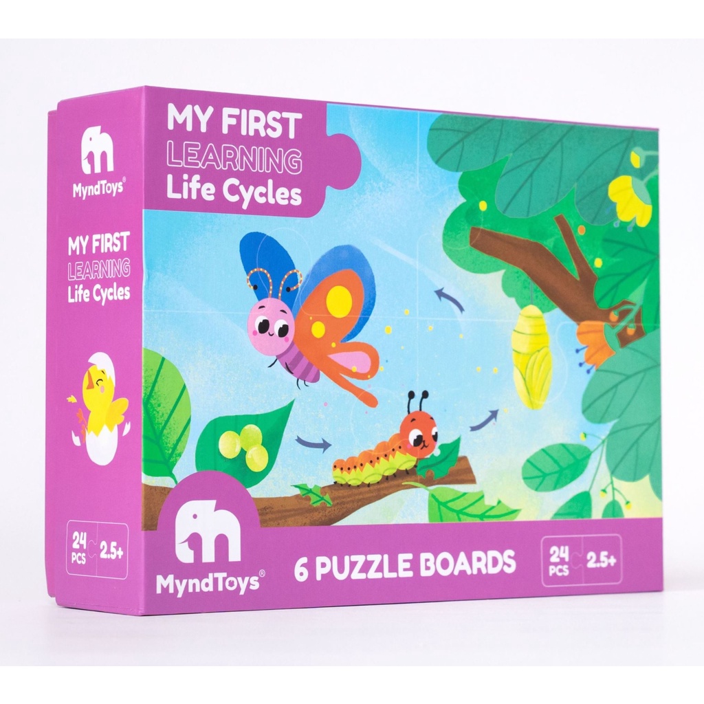 Đồ chơi Giáo dục MyndToys Xếp hình puzzle thông minh My First Learning – Life Cycles cho bé từ 2.5 tuổi